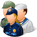 Groups Military Personnel Light icon