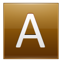 Letter A gold icon